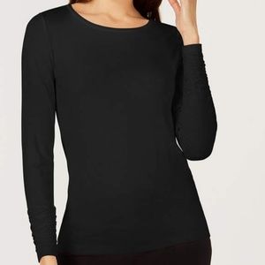 Alfani Navy Long Ruched Sleeved Shirt L